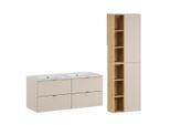 BADMÖBEL 120cm Azel 2er-Set Kaschmir