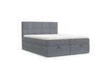 BOXBETT Velto 180/200 cm Grau im Neve Stoff