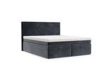BOXBETT Zalla 160/200 cm Dunkelgrau im Kronos Stoff