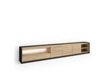 LOWBOARD, Eiche und Schwarz, 310/37/50cm, mit Led