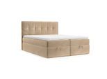 BOXBETT Tivra 180/200 cm Beige im Kronos Stoff