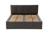 POLSTERBETT Dalas Anthrazit 160 x 200 x 40 cm Stauraum Mit hochwertiger Matratze H2 (bis 100 kg) und Lattenrost