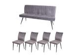 ESSZIMMER-SET Grau 5er-Set