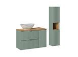 BADMÖBEL 90.4cm Jade 2er-Set Grün