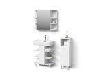 BADMÖBEL-SET Fucino Weiß 3 Teile, mit Midischrank