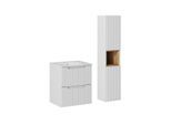 BADMÖBEL 50cm Riva 2er-Set Weiß