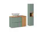 BADMÖBEL 90.4cm Jade 2er-Set Grün