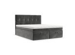 BOXBETT Arivo 200/200 cm Grau im Kronos Stoff