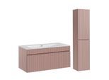 BADMÖBEL 100cm Zelie 2er-Set Rose