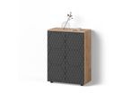 MIDISCHRANK Ronco Anthrazit mit Wabenstruktur 60 x 81 cm