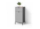 BADSCHRANK ATERNO Grau 40 x 87 cm mit Tür und Schublade