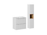 BADMÖBEL 60cm Riva 2er-Set Weiß