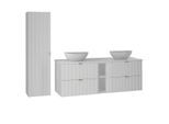 BADMÖBEL 140.6cm Lexa 2er-Set Weiß
