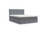 BOXBETT Tessa 140/200 cm Grau im Neve Stoff