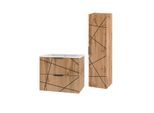 BADMÖBEL 80cm Teren 2er-Set Holz