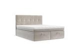 BOXBETT Arivo 140/200 cm Hellbeige im Paros Stoff