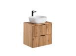 WASCHTISCH 60.6cm Adriel Holz in Eichenoptik