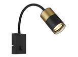 Wandleuchte Brisbon Schwarz/Kupfer max. 25 Watt Wandlampe