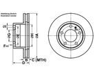 ATE Bremsensatz, Scheibenbremse Bremsensatz-Vorderachse ijf1417d08 Vorderachse belüftet 282mm 25mm für BMW