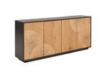 Xora Sideboard , Schwarz, Eichefarben , Holzwerkstoff , 4 Fächer , 180x81x40 cm , Bsci , Beimöbel erhältlich, stehend , Kleinmöbel, Kommoden, Sideboards