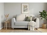BRUNO Schlafsofa 160cm in Hellgrau | Klassik | stabiles Massivholz & Boxspringkomfort
