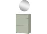 Livetastic , Grün, Eichefarben , Holzwerkstoff , 70x200x34 cm , Made in Germany ,