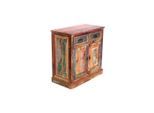 Mid.you , Mehrfarbig , Holz , Altholz , massiv , 1 Fächer , 2 Schublade(n) Schubladen , 80x40x80 cm ,