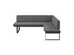 James Wood , Schwarz , Holz, Metall, Textil , Eiche , vollmassiv , L-Form , 245x175 cm , in verschiedenen Größen erhältlich , Esszimmer, Bänke, Polsterbänke