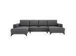 Livetastic , Grau , Textil , Füllung: Schaumstoff , Ottomane rechts, U-Form , 339x190 cm , Made in EU , Liegefunktion ,