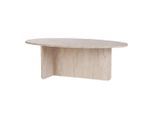 Mid.you Couchtisch, Creme, Holzwerkstoff, Travertinoptik, Freiform, 40x65x120 cm, Wohnzimmer, Wohnzimmertische, Couchtische