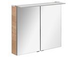 Spiegelschrank B.Perfekt mit LED 2-türig Eichefarben