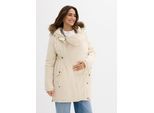 bonprix 3-in-1 Umstandsparka mit Trageeinsatz, beige, Gr.40, Mittelwarm wattierter Umstandsparka für die Schwangerschaft und danach