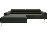 Ecksofa "Tossa, Modernes Design trifft smarte Funktione, Breite 258 cm", grün (oliv), B:258cm H:71cm T:217cm, 95% Polyester, 5% Nylon, SCHÖNER WOHNEN-KOLLEKTION, Sofas, Ecksofa, Motorischer Sitzvorzug, Kopfteil-Funktion & Saugroboter-Höhe