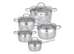 Topf-Set RESTO KITCHENWARE "RIGEL, spülmaschinengeeignet", silberfarben, Töpfe, für alle Herdarten geeignet, auch Induktion