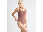 Body SLOGGI "ZERO Feel 2.0", Damen, Gr. XS, N-Gr, braun (cacao), Single Jersey, Obermaterial: 76% Polyamid, 24% Elasthan, unifarben, normal, Rundhals, Bodys Body, nahtlos und unsichtbar