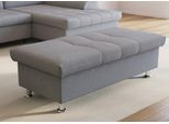 Hocker DOMO COLLECTION "FRANZI, elegant, komfortabel", silber, B:136cm H:43cm T:64cm, 100% Polyester, Hocker, Hocker, inklusive Stauraum