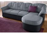 Ecksofa DOMO COLLECTION "FLORES Schlafsofa, 233x142x86 cm, L-Form", silber (schwarz, silberfarben), B:233cm H:86cm T:142cm, Kunstleder SOFTLUX / Struktur ( 90% Polyester, 10% Polyacryl );NaturLEDER (echtes Rindsleder) in Sitz und Rücken. Korpus in passendem Kunstleder SOFTLUX bezogen;Microfaser PRIMABELLE (100% Polyester) / Struktur ( 100% Polyester ), Sofas, Ecksofa, whlw. mit Bettfunktion, whlw.