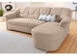 Ecksofa DOMO COLLECTION "SARAFINA 232x146 cm, auch mit Federkern für noch mehr Sitzkomfort", beige (natur), B:232cm H:83cm T:146cm, Luxus-Microfaser (92% Polyester, 8% Nylon);Microfaser PRIMABELLE (100% Polyester);Microfaser PRIMABELLE (100% Polyester) / Struktur (90% Polyester; 10% Polyacryl), Sofas, Ecksofa, whlw. mit Bettfunktion, L-Form