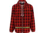 Palm Angels Buffalo geruit windjack rood jack