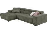 Ecksofa DIE PLANBAR "MP-IN15053 L-Form schmaler Schenkel", forest, B:303cm H:75cm T:190cm, 88% Polyester; 12% Polyamid, Sofas, Ecksofa, mit Kopfteilverstellung, wahlweise mit manueller Vorziehbank