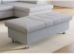 Hocker DOMO COLLECTION "FRANZI, elegant, komfortabel", silber, B:136cm H:43cm T:64cm, 90% Polyester, 10% Acryl, Hocker, Hocker, inklusive Stauraum