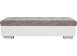 Hocker DOMO COLLECTION "TREVISO XXL: 161x60x41 cm", weiß (weiß, weiß, grau, pepper), B:161cm H:41cm T:60cm, Microfaser-Primabelle (100% Polyester) / Struktur (90% Polyester; 10% Polyacryl);Kunstleder Softlux / Struktur (90% Polyester; 10% Polyacryl), Hocker, Hocker, mit Stauraum, auch in Cord, passend zur Serie, moderne Steppung