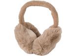Ohrenwärmer STYLEBREAKER "Ohrenwärmer Einfarbig Teddyplüsch", Damen, grau (taupe), Obermaterial: 100% Polyester PES., Modisch, Mützen Ohrenwärmer