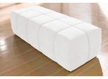 Hocker DOMO COLLECTION "BRANDON, komfortabel", weiß, B:150cm H:40cm T:60cm, Kunstleder SOFTLUX;Luxus-Microfaser in Antikleder-Optik(100% Polyester);Luxus-Microfaser (100% Polyester), Hocker, Hocker, große Ausführung passend zu "Brandon", auch in Cord