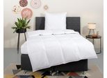 Daunenbettdecke + Kopfkissen OTTO HOME "Cyra Set, Bettdecke 135x200 & 155x220 cm mit Kissen 80x80 cm", weiß, B/L: 155cm x 220cm Anzahl Teile 1, B/L: 40cm x 80cm Anzahl Teile 1, Bezug: Baumwolle Füllung: Entendaune/-feder, normal, Bettdecken Bezug: 100% Baumwolle. Kopfkissen Bezug: 100% Baumwolle. Bettdecken Füllung: 70% Entendaune, 30% Entenfeder. Kopfkissen Füllung: 90% Entenfeder, 10% Entendaune