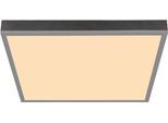 GLOBO LIGHTING Deckenleuchte "DORO", silberfarben, H: 6,5cm, 1 Stk., Leuchten, Deckenlampe Wohnzimmer-Leuchte Schlafzimmer-Leuchte Flur Küche, Deckenleuchte