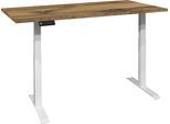 Schreibtisch MÄUSBACHER "Big System Office", weiß (weiß matt, plankeneiche, weiß matt, plankeneiche), B:120cm, Tische, Schreibtisch, Breite 120 cm, elektrisch höhenverstellbar