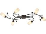 NOWA Deckenleuchte "VENEZIA", braun (rostfarben), H: 22cm, 1 Stk., Leuchten, Deckenlampe Wohnzimmer-Leuchte Schlafzimmer-Leuchte Flur Küche, Deckenleuchte