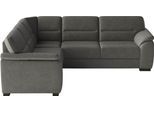 Ecksofa SIT & MORE "Montego", anthrazit, B:255cm H:88cm T:225cm, 100% Polyester, Sofas, Ecksofa, wahlweise mit Bettfunktion und Schubkasten