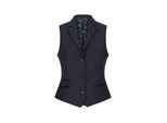 Dames zwart visgraat tweed gilet wolmix vest